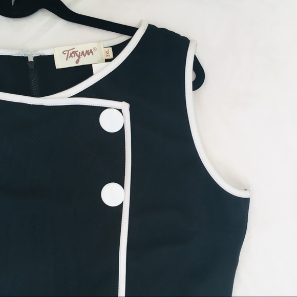 Tatyana Vintage Pencil Dress w/ Buttons - Picture 4 of 7